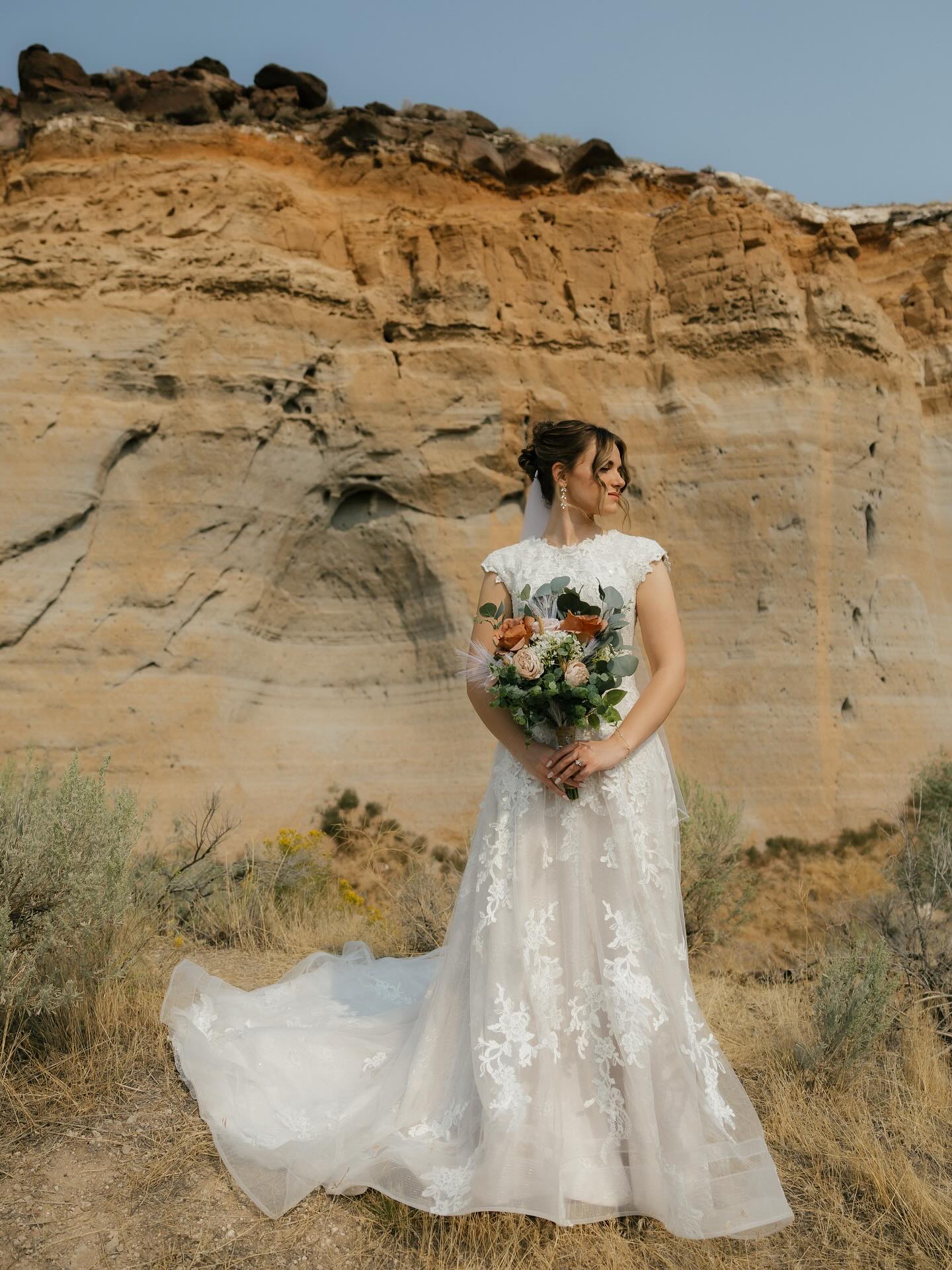 Bride Rylee in her gown