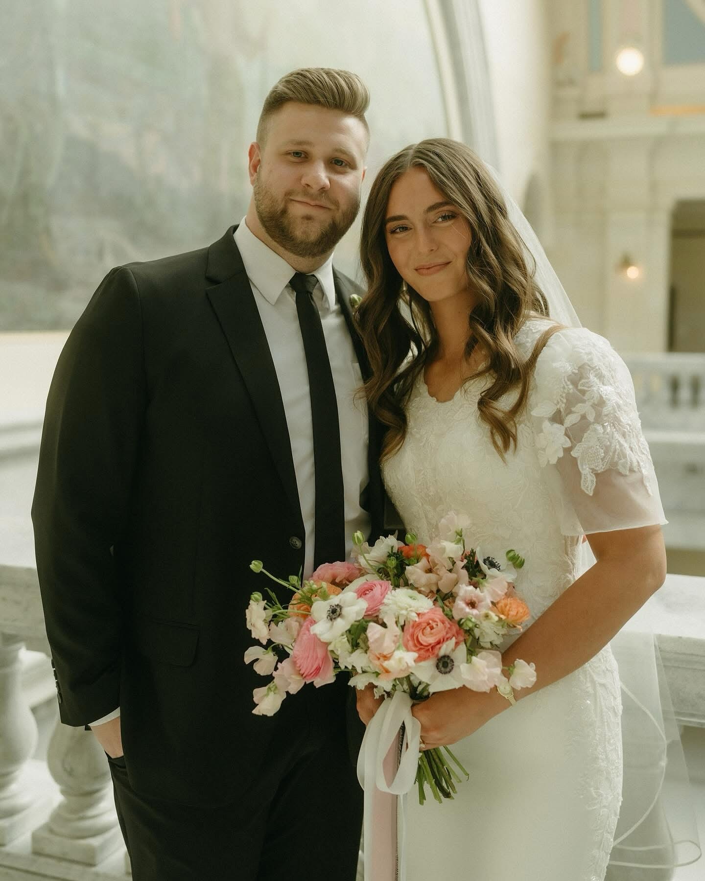 Bride in a Maggie Sottero gown